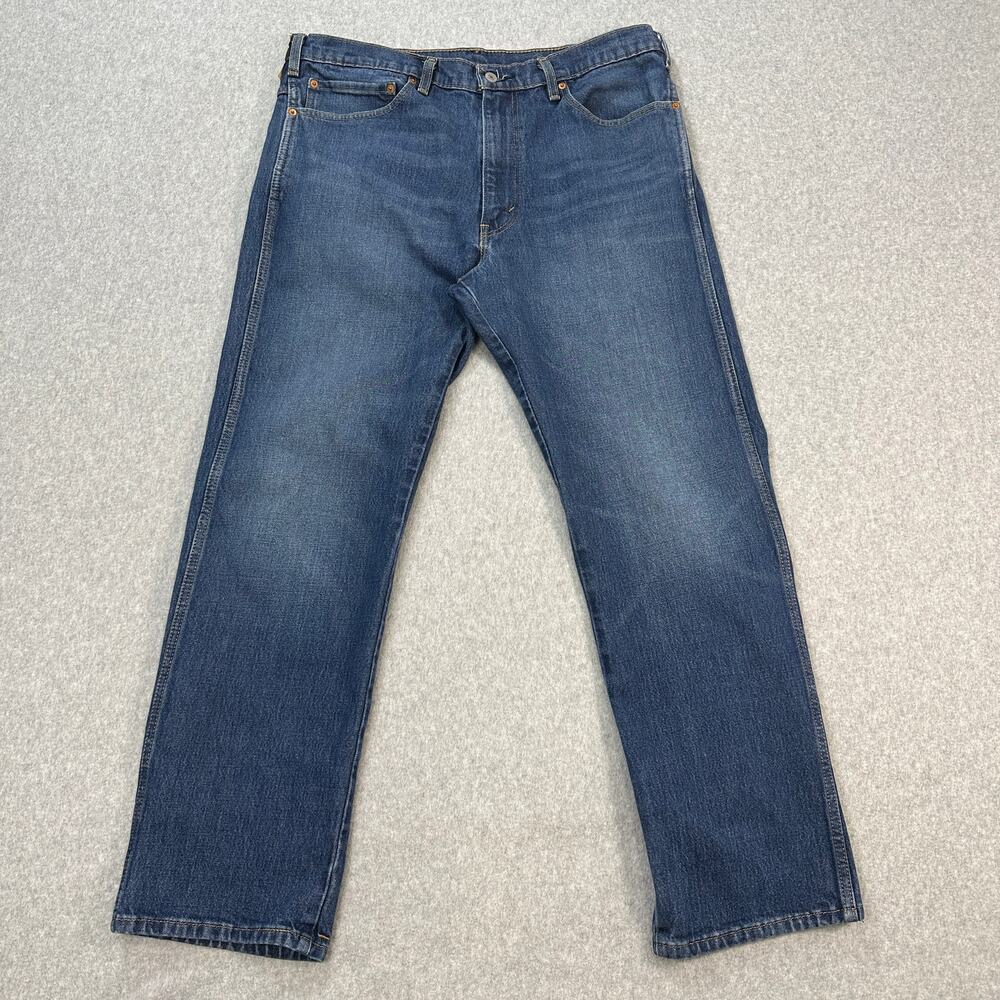 Levi's Jeans Mens W38 L32 Blue Medium Wash High Rise Straight Leg Relaxed Fit